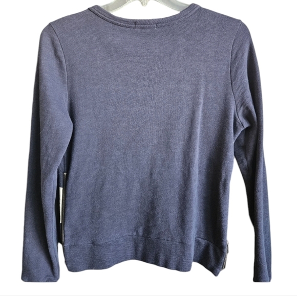 J. Crew Tops - J Crew Painted Striped Sweatshirt Sz Med